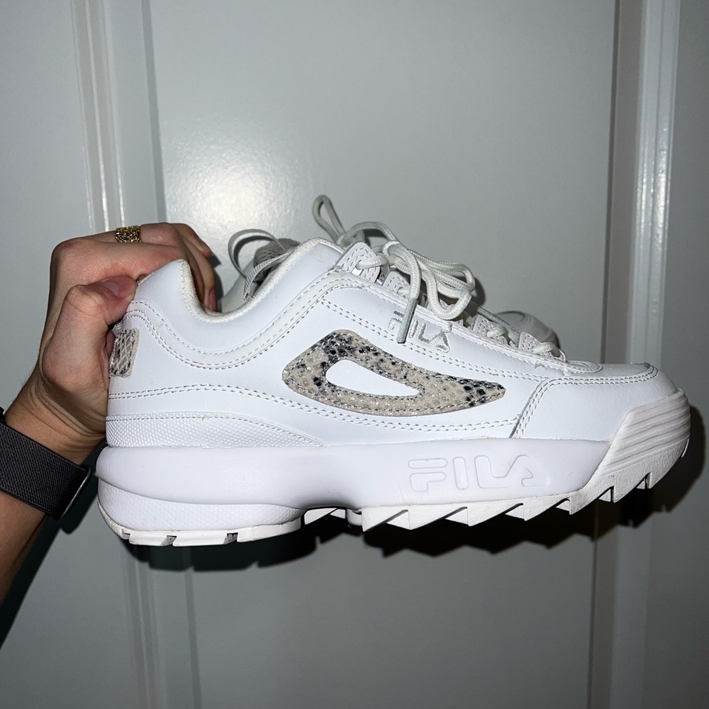 White FILA Disruptor II. Size 8